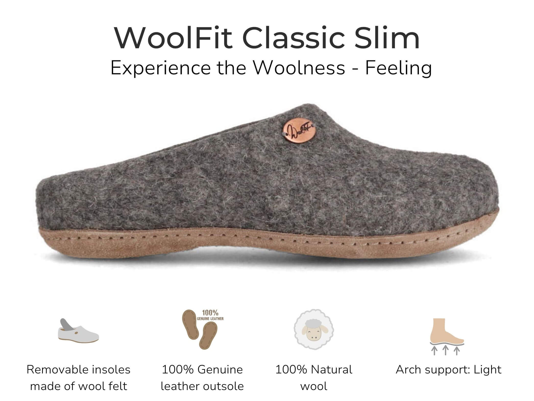 WoolFit Classic Slippers Slim Free 2 4 Day Shipping Free Returns