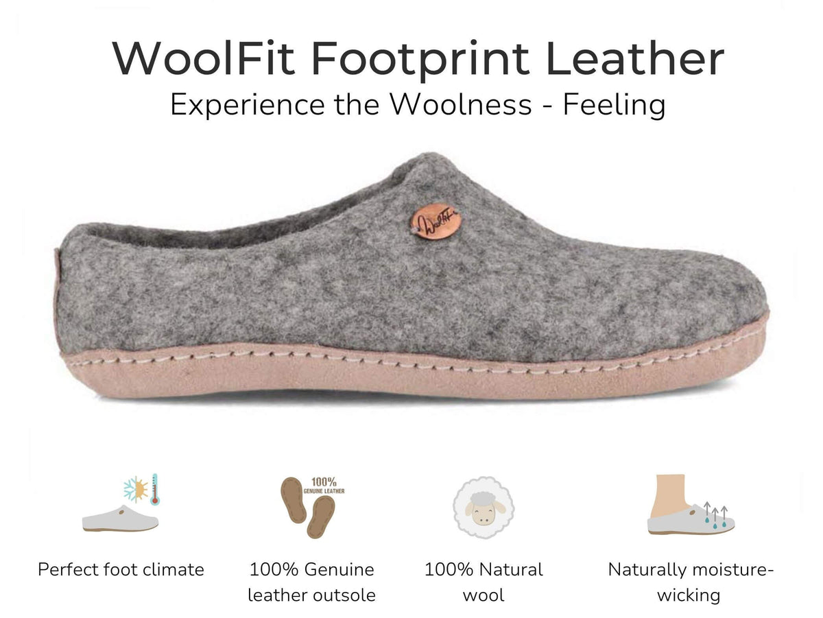 WoolFit Barefoot Felt Slippers Footprint | Free 2-4 Day Shipping & Free ...