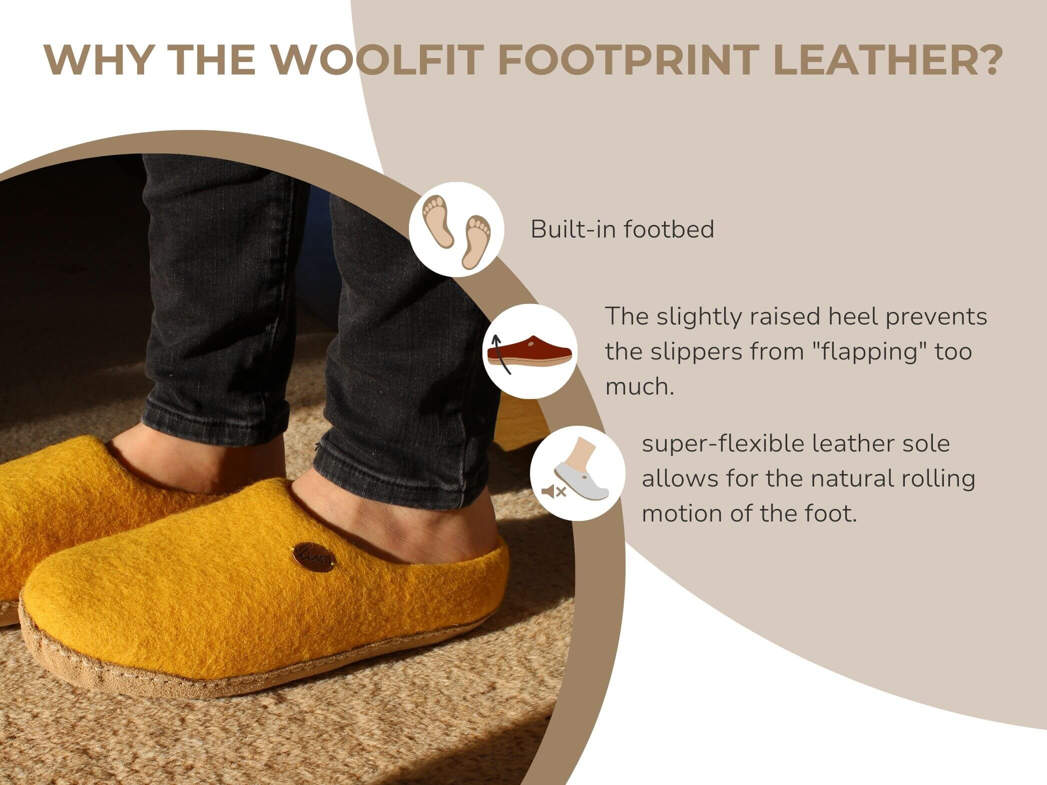 WoolFit Barefoot Felt Slippers Footprint Free 2 4 Day Shipping