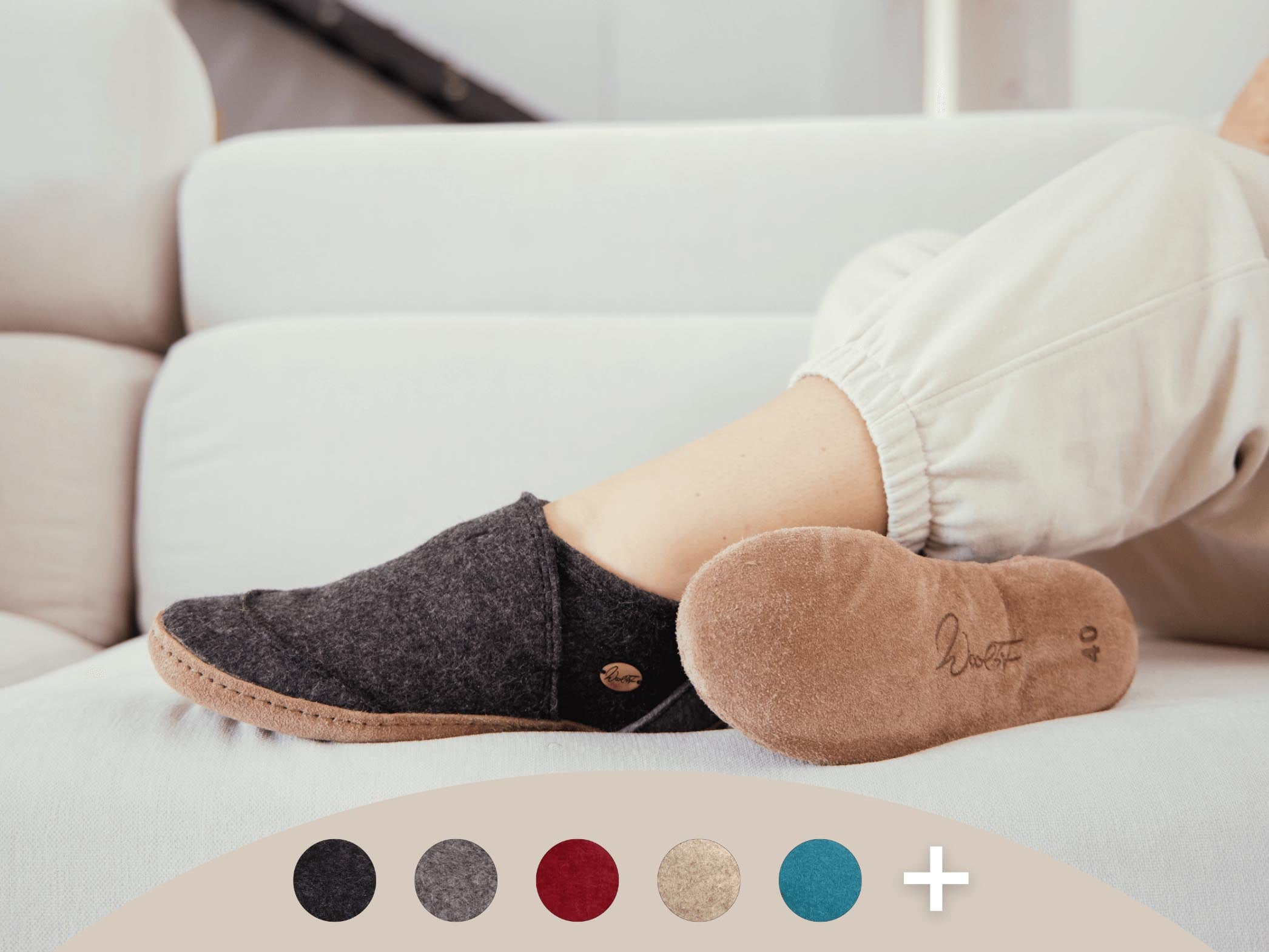 WoolFit Taiga | Felt Slipper Boots with Leather Sole